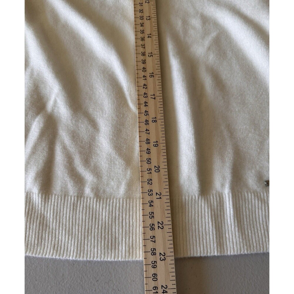 U.S. POLO ASSN. Sweater Jewel Neckline Embellish White Long Sleeve Women's Small - Picture 13 of 13